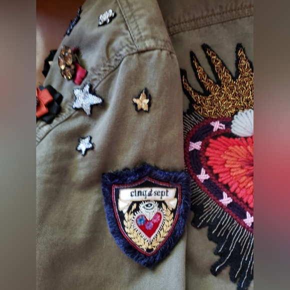 Pre owned Cinq a sept  sacred heart military utility jacket in xlnt condition - Picture 12 of 14